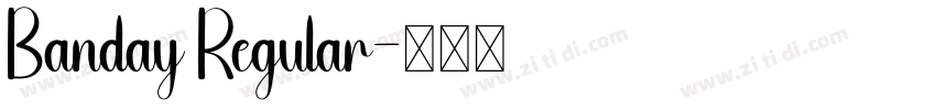 Banday Regular字体转换
